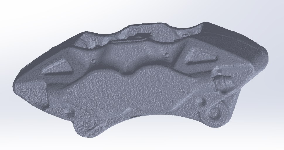 Brake caliper captured by 3D scan