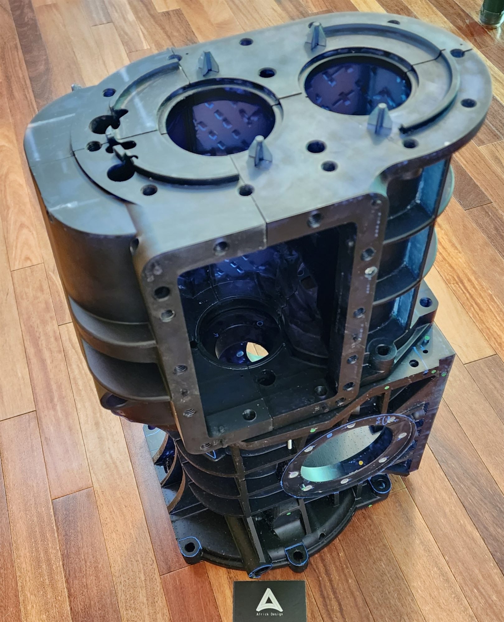 3D-printed GT40 transaxle housing for fit validation