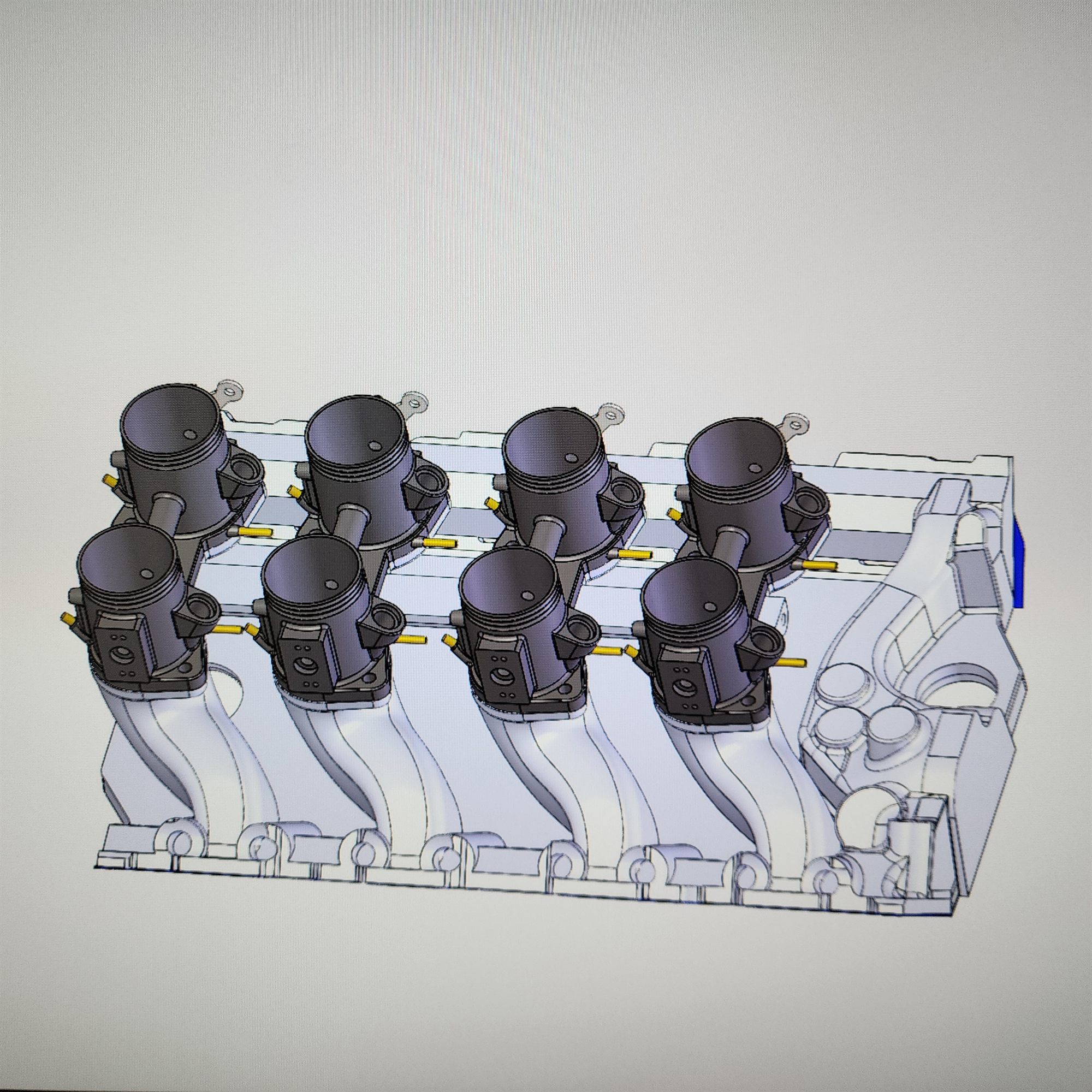 Individual throttle body intake manifold for a 427 FE engine