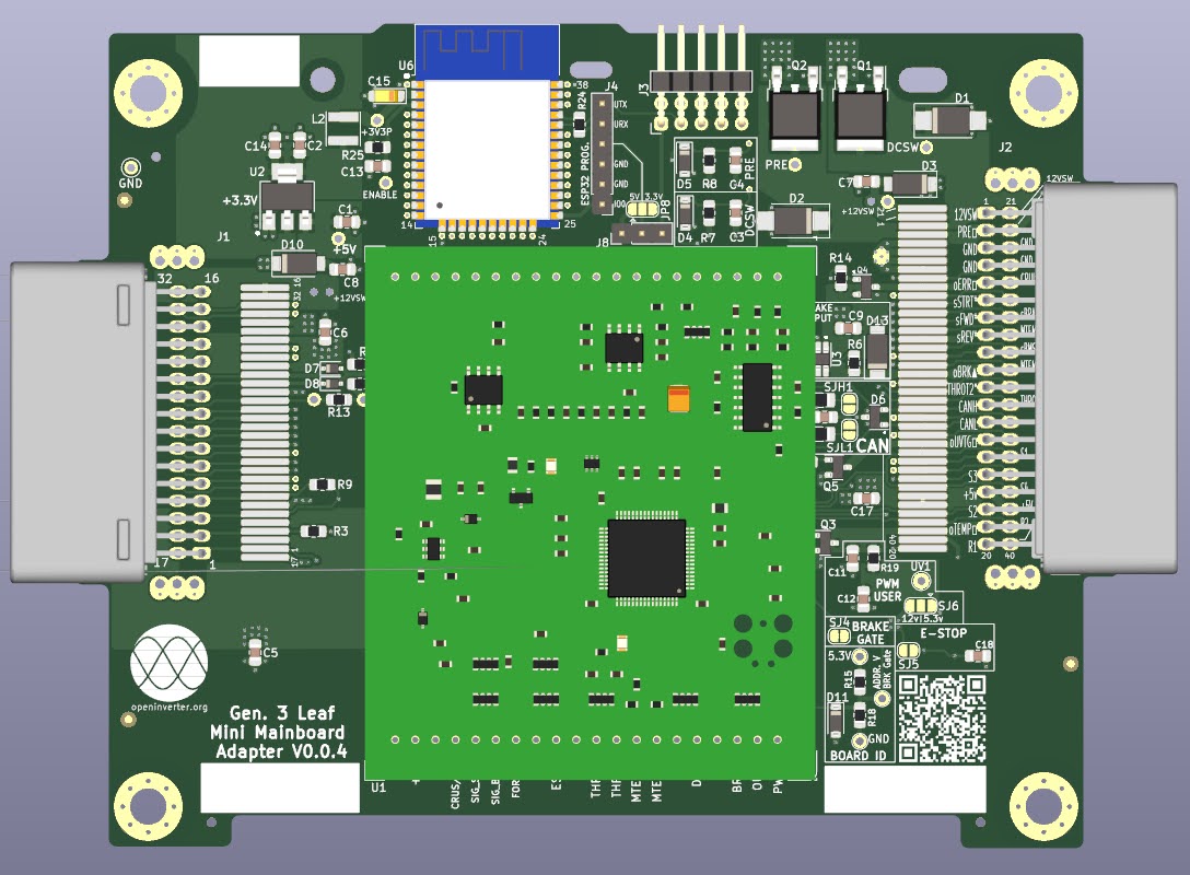 Open Inverter adapter board for a gen. 3 Nissan Leaf inverter