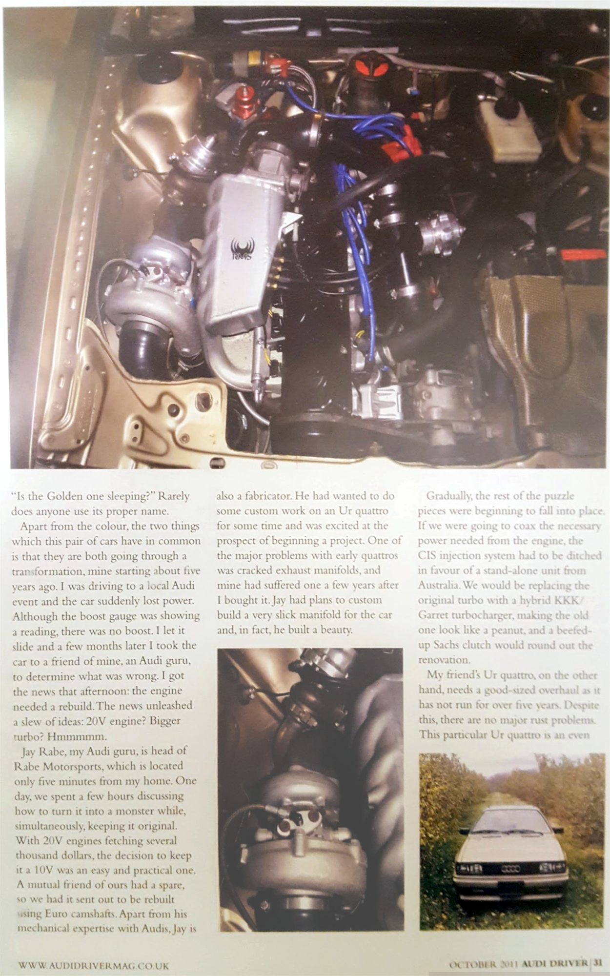 Magazine feature on the 10-valve Quattro turbo build
