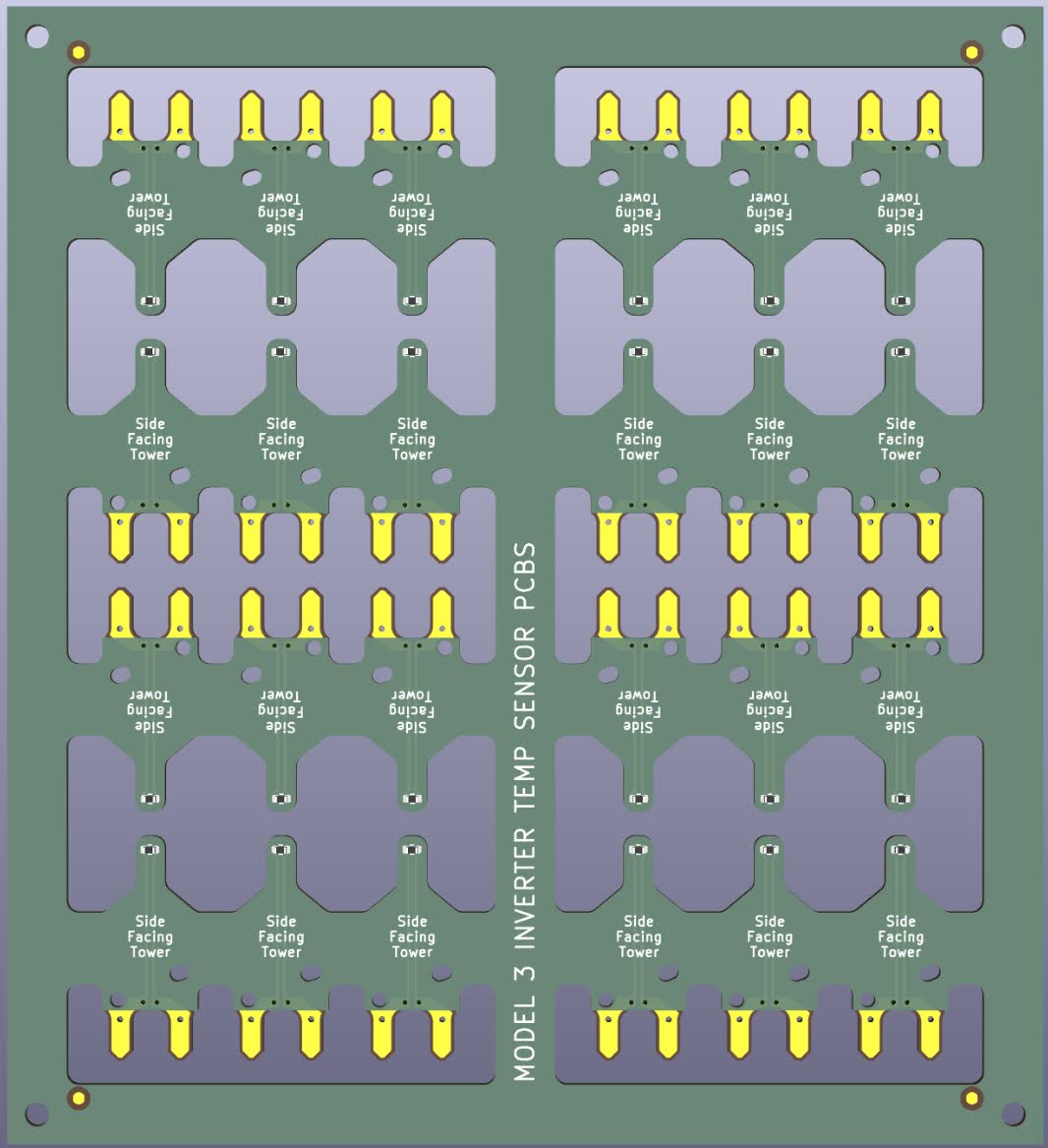Tesla Model 3 temperature sensor PCB laid out in KiCad